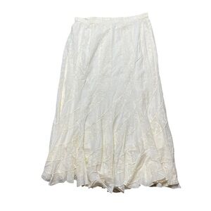 BACK IN THE SADDLE Western Cream Maxi Skirt Size Large